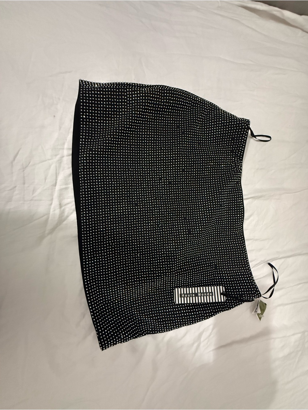 Haute Monde Black and White Polka Dot Mini Dress